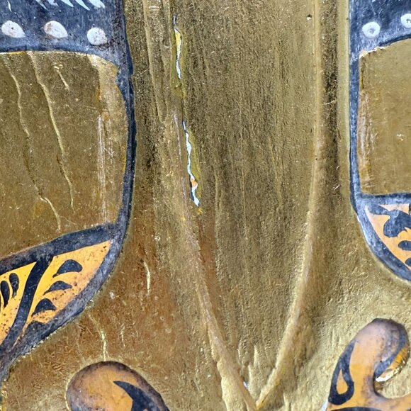 Wooden Tribal Mask Wall Decor Balinese Style Handpainted Artisan Crafted 11.5" - Picture 12 of 12